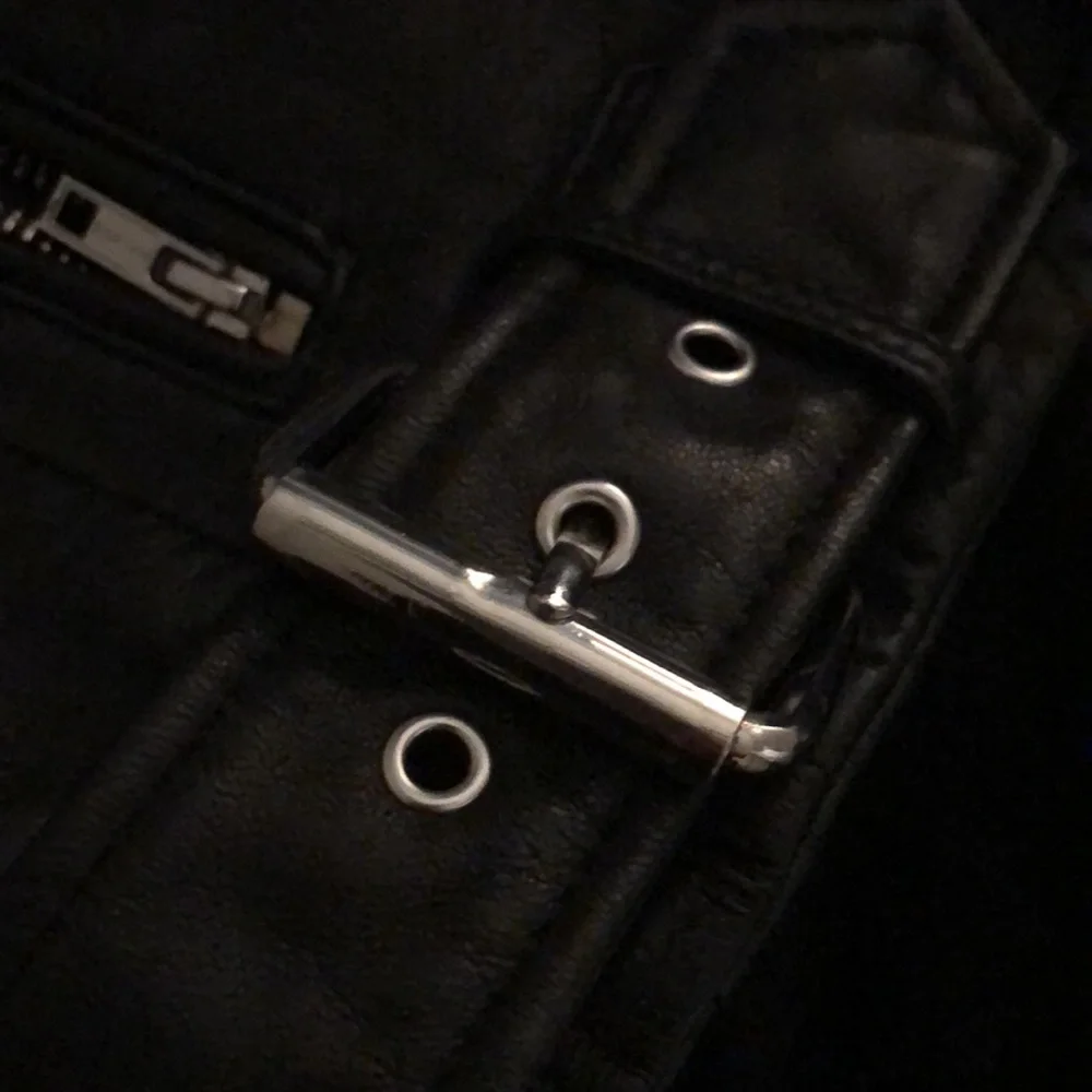 NWT Hudson leather motorcycle jacket Sz xsmall $795 buckle details host pick! - Picture 5 of 5